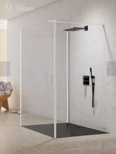 KABINA NEW MODUS WHITE WALK-IN U 140x200 CZYSTE 8mm ACTIVE SHIELD