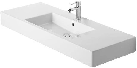 DURAVIT 03291200001 Umywalka mebl. 125 cm, Vero biala, z przelewem, 1 otw.