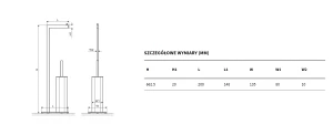 Riko Stojak na papier ze szczotką Złoty