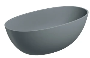 SHELL M+ wanna wolnostojąca, 148x75 cm, z syfonem ash grey