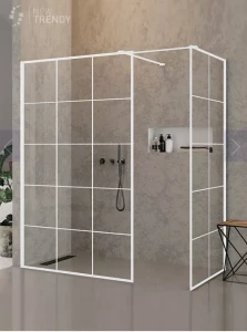 KABINA NEW MODUS WHITE WALK-IN U 120x100x200 CZYSTE 8mm ACTIVE SHIELD