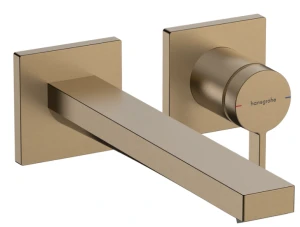 Tecturis E Jednouchwytowa bateria umywalkowa ścienna, podtynkowa z wylewką 22,5 cm Brąz Szczotkowany