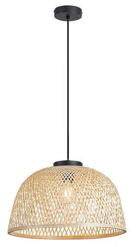 Rattan Lampa wisząca IP20 czarny E27 1x MAX 25