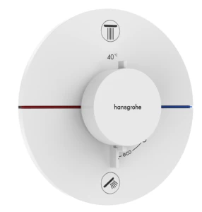 ShowerSelect Comfort S Bateria termostatyczna, podtynkowa do 2 odbiorników ze zintegrowanym systemem zabezpieczającym zgodnie z EN 1717 Biały Matowy