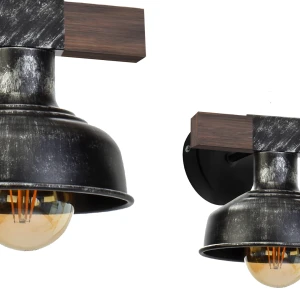 FARO 1xE27 60W METAL + DREWNO / METAL + WOOD