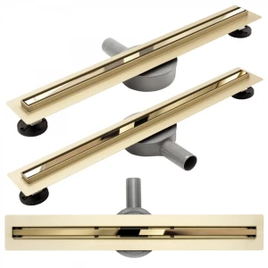 Neo Slim L.Gold Mirror Pro 500 Odpływ liniowy + syfon + nożki + mankiet uszczelniający