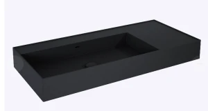 UMYWALKA LEVEL 100 LEWA ŚCIENNA, SOLID-SURFACE BLACK MATT&nbsp;