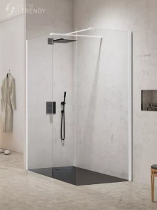 KABINA NEW MODUS WHITE WALK-IN U 120x90x200 CZYSTE 8mm ACTIVE SHIELD