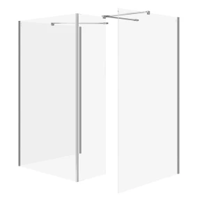 MILLE WALK-IN Z RUCHOMĄ ŚCIANKĄ CHROM 90X90X90X30X200