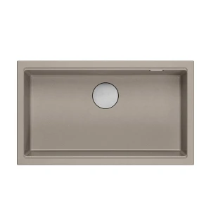 LOGAN 110 GraniteQ zlewozmywak wpuszczany soft taupe / stal szlachetna