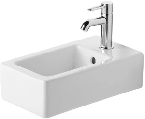 DURAVIT 07022500001 Umywalka mala 25 cm Vero, biala z przelewem, 1 otw. z powłoką