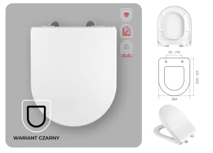 FLORENCE SHORT Deska wc wolnoopadająca min. do A346244000, A346248000, A34H242000