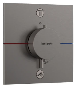 ShowerSelect Comfort E Bateria termostatyczna, podtynkowa do 2 odbiornik?w Czarny Chrom Szczotkowany