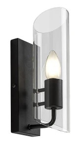 Teodoro lampa łazienkowa czarna E14 1x MAX 12W  IP44