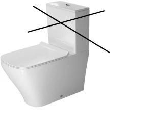 Stand-WC Kombi 720mm DuraStyle Wei