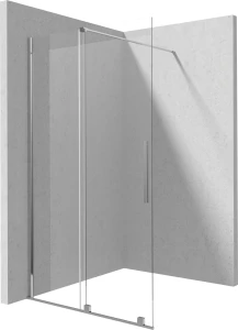 Ścianka prysznicowa walk-in - przesuwna 120cm chrom