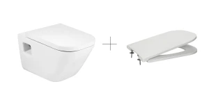 GAP SQUARE - Miska WC podwieszana 54cm + Deska WC SLIM wolnoopadająca duroplast