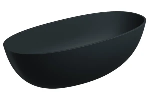 SHELL M+ wanna wolnostojąca, 175x78 cm, z syfonem black lava