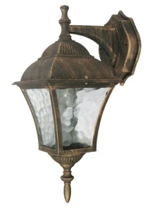 Toscana Zewnętrzna lampa ścienna IP43 złoto antyczne E27 1x MAX 60