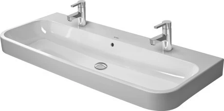 DURAVIT 2318120024 Umywalka meblowa 1200mm HappyD.2 biala, z przel., z polka, 2 otw