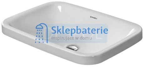 DURAVIT 0372600000 Umywalka 60 cm DuraStyle biala blatowa, bez przel., bez polki