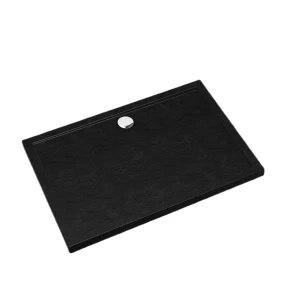 Brodzik akrylowy Standard Plus 80x120x5 gł. 3cm prostokątny czarny struktura