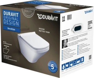 DURAVIT 45520900A1 WWC-Set  DuraStyle, Tiefsp. Durafix inkl. WC-Sitz mit Absenkautomatik