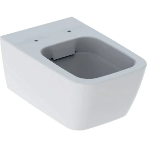 Wisząca miska WC iCon Square z ceramiczną muszą toaletową, kryte mocowania, Rimfree