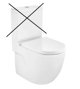 MERIDIAN Miska WC Rimless o/podwójny BTW (wersja przyścienna)