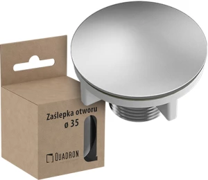 Zaślepka do otworu pod baterię/dozownik STAL SZCZOTKOWANA O 44 mm