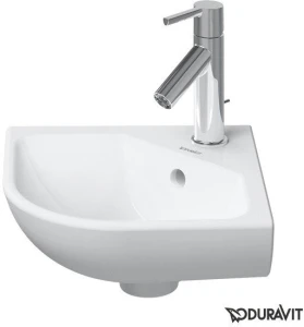 DURAVIT 07224300001 Umywalka narozna 50cm ME by STARCK przelew,polka, 1 otwor, WG