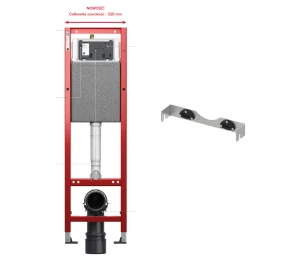 TECEbase stelaż WC ze spłuczką Base 320, wysokość montażowa 1120 mm + wsporniki