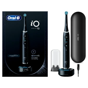 Oral-B szczoteczka elektryczna iO 10 BLACK - szczoteczka magnetyczna z etui podróżnym