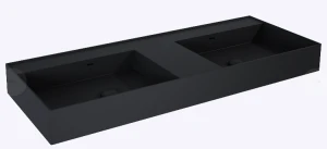 UMYWALKA LEVEL 120 DUO ŚCIENNA, SOLID-SURFACE BLACK MATT&nbsp;