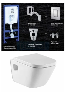 GROHE stelaż WC Grohe Rapid SL 5w1 + Roca Gap A346477