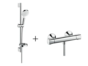 Ecostat Universal bateria termostatyczna prysznicowa 13122000 + Zestaw prysznicowy Crometta Vario Un