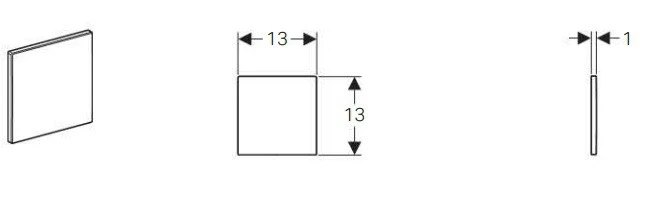 GEBERIT Płytka przykrywająca skrzynki montażowej zaworu spłukującego do pisuarów, stal nierdzewna