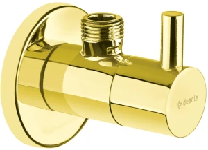 ZAWÓR KĄTOWY Z GŁOWICĄ CERAMICZNĄ OKRĄGŁY Z FILTREM 1/2" - 3/8", GOLD