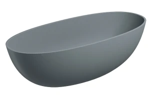 SHELL M+ wanna wolnostojąca, 175x78 cm, z syfonem ash grey