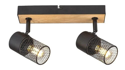 Metta Lampa punktowa   IP20 dąb E14 2x MAX 40