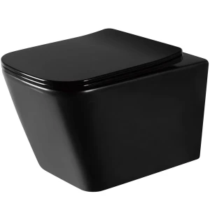 Misa Wisząca WC Bezrantowa WC - RAUL RIMLESS DUROPLAST/SLIM/ZM BLACK MATT