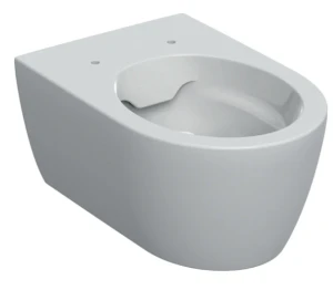 Wisząca miska WC lejowa iCon, ukryte mocowania, Rimfree, 53 cm