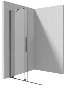 PRIZMA Ścianka prysznicowa walk-in - przesuwna 100cm titanium