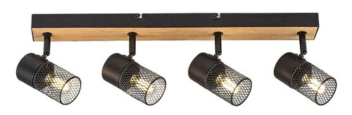 Metta Lampa punktowa   IP20 dąb E14 4x MAX 40