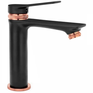 Viral Black/Rose Gold Bateria umywalkowa niska