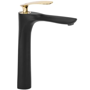 Orbit Black/Gold Bateria umywalkowa wysoka