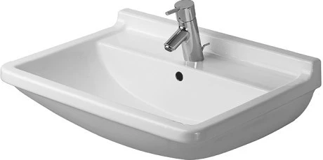 DURAVIT 03006500001 Umywalka 65 cm Starck 3 z przelewem biala WonderGliss