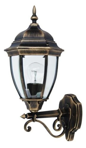 Toronto Zewnętrzna lampa ścienna   IP44 złoto antyczne E27 1x MAX 60