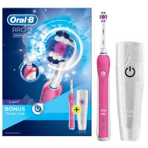 Oral-B szczoteczka elektryczna PRO 2 2500 Pink D20.513.2X z etui turystycznym