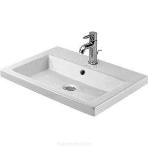 DURAVIT 03476000001 Umywalka 60 cm 2nd floor biala blatowa, z przel., z otw, 1 otw,WG